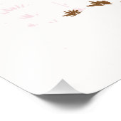 Vintag Pink First Rodeo Geburtstag Begrüßungszeich Fotodruck (Ecke)