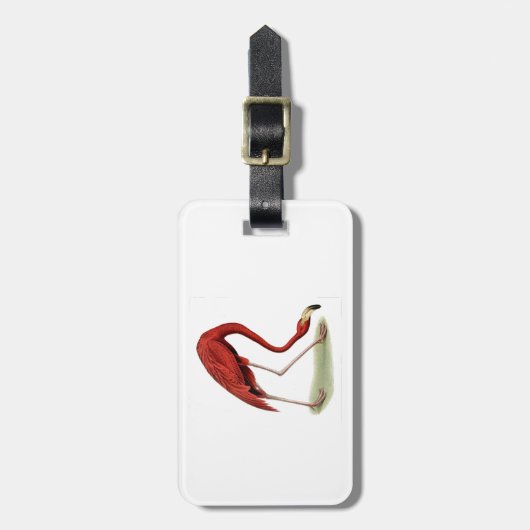 Vintag Pink Flamingo #1 Gepäckanhänger (Vorderseite vertikal)