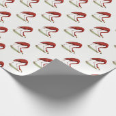 Vintag Pink Flamingo #1 Geschenkpapier (Ecke)