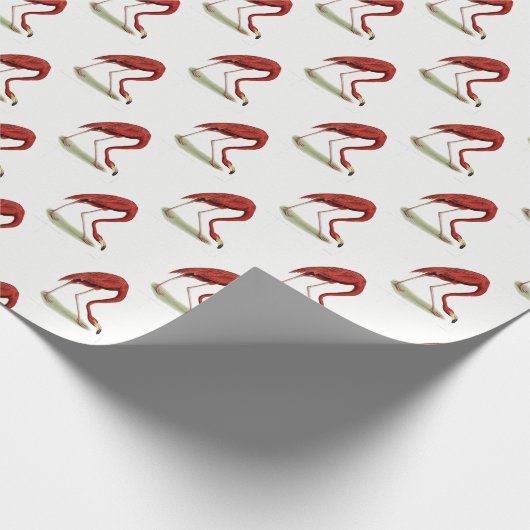 Vintag Pink Flamingo #1 Geschenkpapier (Ecke)