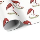 Vintag Pink Flamingo #1 Geschenkpapier (Rolleneckpunkt)