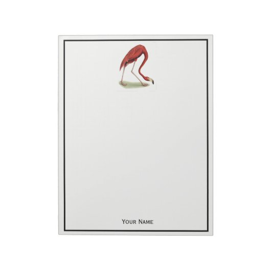 Vintag Pink Flamingo #1 Notizblock (Rotiert)