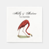 Vintag Pink Flamingo #1 Serviette (Vorderseite)