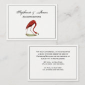 Vintag Pink Flamingo #1 Visitenkarte (Vorne/Hinten)