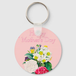 Vintag Pink Floral Bouquest Happy Mother Day Schlüsselanhänger
