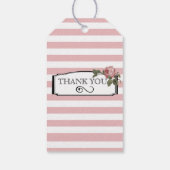 Vintag Pink Floral Brautparty Gastfreundschaft Geschenkanhänger (Rückseite)