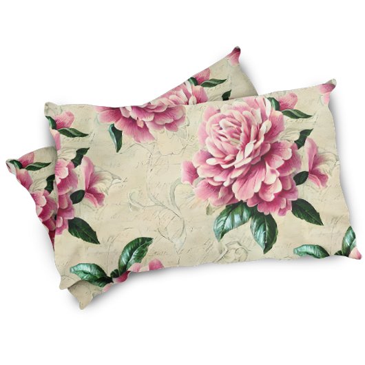 Vintag Pink Gardenias Pillowcase Kissenbezug