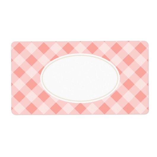 Vintag Pink Gingham Labels (Vorne)