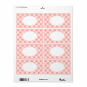 Vintag Pink Gingham Labels (Vorne)