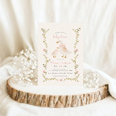 Vintag Pink Girl Baby Dusche Einladung