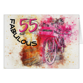 Vintag Pink Girly Watercolor, 55 Jahre alt