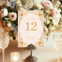 Vintag Pink Gold Antike Verzierte Hochzeit