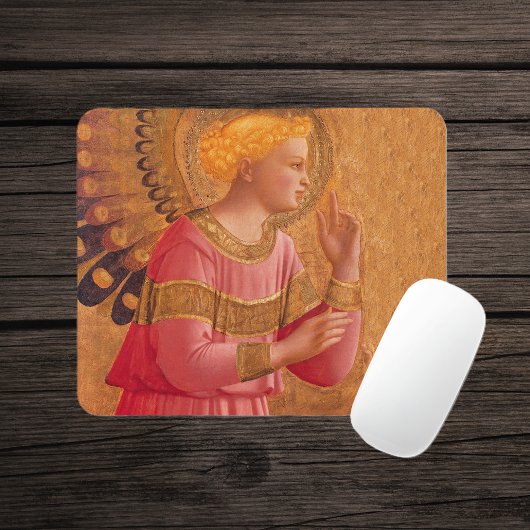 Vintag Pink Goldener Christlicher Engel Mousepad