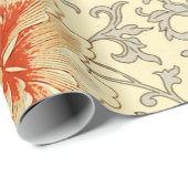 Vintag Pink Grau Botanische Blüte Geschenkpapier (Rolleneckpunkt)