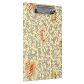 Vintag Pink Grau Botanische Blüte Klemmbrett (Rechts)