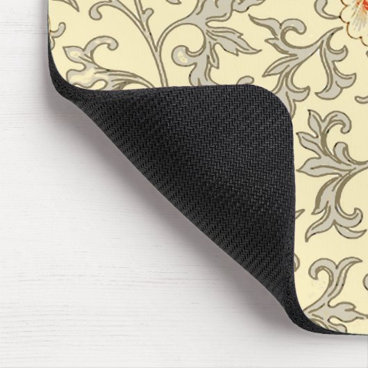 Vintag Pink Grau Botanische Blüte Mousepad (Ecke)