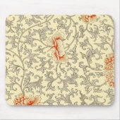 Vintag Pink Grau Botanische Blüte Mousepad (Vorne)