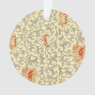 Vintag Pink Grau Botanische Blüte Ornament