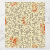 Vintag Pink Grau Botanische Blüte Weinetikett (Einzelnes Label)