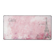 Vintag Pink Gray Je T'aime Eiffel Tower Custom