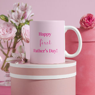Vintag Pink Happy First Vatertag Girl Kaffeetasse