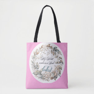 Vintag Pink Hütte Garten Buchliebhaber Tasche