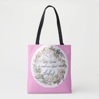 Vintag Pink Hütte Garten Buchliebhaber Tasche
