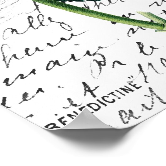 Vintag Pink Hydrangea Poster (Ecke)