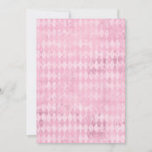 Vintag Pink Masquerade Quinceañera Einladung (Rückseite)