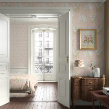 Vintag Pink n White Floral Blume Bouquet Girls