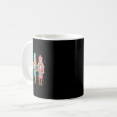 Vintag Pink Nutcracker Squad Pink Christmas Women Kaffeetasse (Vorderseite Links)
