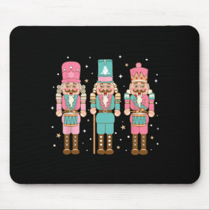 Vintag Pink Nutcracker Squad Pink Christmas Women Mousepad