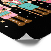 Vintag Pink Nutcracker Squad Pink Christmas Women Poster (Ecke)