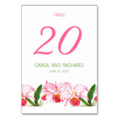 VINTAG PINK ORCHIDS WEDD TISCHNUMMER (Rückseite)