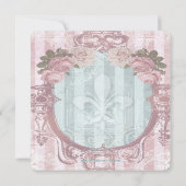 Vintag Pink Paris Baby Dusche Einladungen (Rückseite)