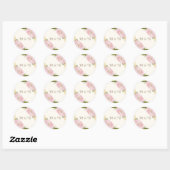 Vintag-Pink-Peonies-Hochzeitsticker Runder Aufkleber (Blatt)