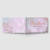 Vintag Pink Periwinkle Peony Gästebuch (Voll)