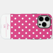 Vintag Pink Polka Dot Case-Mate iPhone Hülle (Rückseite (Horizontal))
