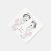 Vintag Pink Princess Twin Baby Girl Dusche Serviette (Ecke)