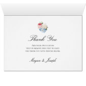 Vintag Pink Rose Floral Vielen Dank (Innenansicht Horizontal (Unten))