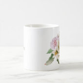 Vintag Pink Rose Lily Bouquet Name Kaffeetasse (Mittel)