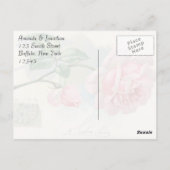 Vintag Pink Rose Vielen Dank Postkarte (Rückseite)