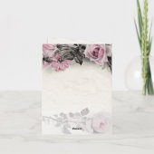 Vintag Pink Roses 80. Geburtstag Vielen Dank Dankeskarte (Rückseite)