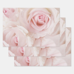 Vintag Pink Roses Elegante Bouquet Geschenkpapier Set