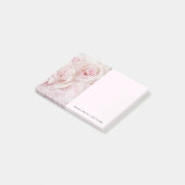 Vintag Pink Roses Elegante Bouquet Post-it Klebezettel (angewinkelt)