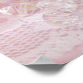 Vintag Pink Roses Elegante Bouquet Poster (Ecke)