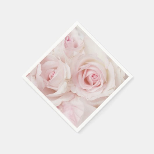 Vintag Pink Roses Elegante Bouquet Serviette (Ecke)