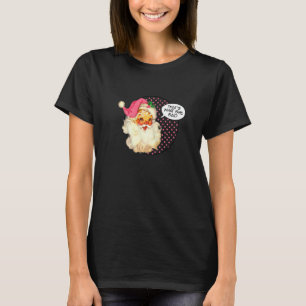 Vintag Pink Santa Claus Pink Weihnachten 2 T-Shirt