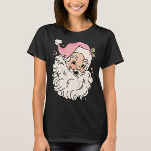 Vintag Pink Santa Claus Pink Weihnachten 5 T-Shirt