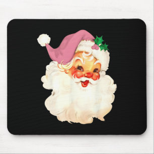 Vintag Pink Santa Claus Pink Weihnachtsdesign Mousepad